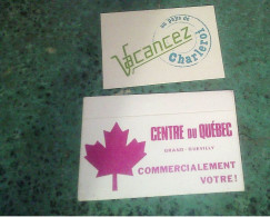 Canada Québec Lot De 2 Autocollant  Grand Quevilly Et Charleroi - Stickers