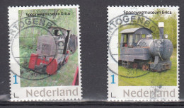 Nederland Persoonlijke Zegels: Treinen, Train, Spoorwegmuseum Erica 2x, Gestempeld - Gebraucht