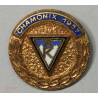 Médaille INSIGNE Chamonix 1937 Par A. AUGIS LYON - Professionnels/De Société