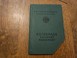 1969 Germany Passport Reisepass Issued In Stuttgart - Full Of DDR Turkey Greece Bulgaria Yugoslavia Czechoslovakia Visas - Historical Documents
