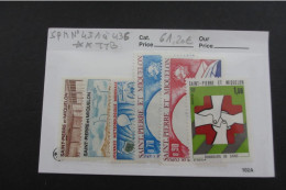 St PIERRE & MIQUELON N°431 à 436 NEUF** TTB COTE 61,20 EUROS  VOIR SCANS - Unused Stamps