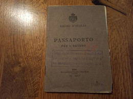 1929 Italy Passport Passeport Issued In Constantinople Turkey With Travel To Romania Bulgaria Rare Type Revenues Fiscal - Historical Documents