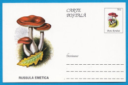 Entier Postal Neuf Roumain édition Luxe Glacé Brillant N° 096 Série 891/1000 Champignon  Mushroom Champignons Pilze - Paddestoelen