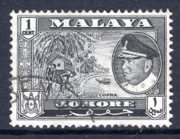 Malaysian States - Johore - 1960 Pictorials - 1c Copra Used (SG 155) - Johore