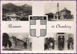 *CPSM -73 - CHAMBERY - Souvenir ... - Multivues - Blason - Chambery