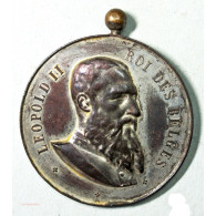 Médaille Léopold II Roi Des Belges "VEE PRIJSKAMP VAN KORTRIJK, 9 April 1900" - Professionnels/De Société