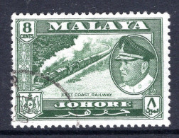 Malaysian States - Johore - 1960 Pictorials - 8c East Coast Railway Used (SG 159) - Johore