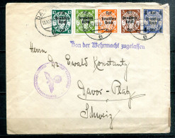 ALLEMAGNE - DANZIG - 11.10.39 - Mi 716 à 720 Sur Lettre Censurée De DANZIG à DAVOS (Suisse) (voir Description) - Covers & Documents