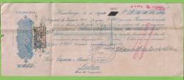 Hamburg - Bank - Letra - Lisboa - Portugal - Deutschland - Cheques & Traverler's Cheques