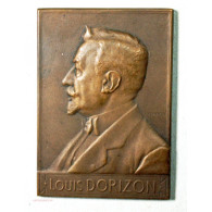 Médaille Plaque Louis Dorizon 1910 Par F. VERNON - Firma's