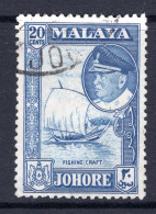 Malaysian States - Johore - 1960 Pictorials - 20c Fishing Craft Used (SG 161) - Johore