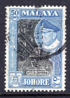 Malaysian States - Johore - 1960 Pictorials - 50c Aborigines With Blowpipes Used (SG 162) - Johore