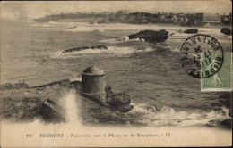 CPA Biarritz Pyrénées Atlantiques, Leuchtturm, Vom Semaphor Aus Gesehen - Other & Unclassified
