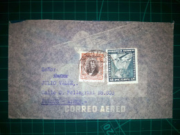 CHILI, Enveloppe Aereo A Circulé à Buenos Aires, En Argentine, Avec Une Variété Colorée De Timbres-poste. Année 1938. - Chili