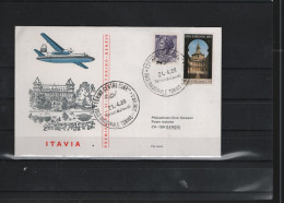 Schweiz Luftpost FFC  Itavia 21.4.1969 Turin - Genf - First Flight Covers