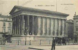 30 - Nimes - Maison Carrée - Animée - Calèche - Chevaux - Carte Neuve - CPA - Voir Scans Recto-Verso - Nîmes