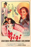 Cinema - Gigi - Leslie Caron - Maurice Chevalier - Louis Jourdan - Illustration Vintage - Affiche De Film - CPM - Carte  - Posters Op Kaarten