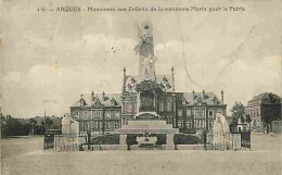 62 - Arques - Monument Aux Enfants De La Commune Morts Pour La Patrie - Ecrite En 1921 - CPA - Voir Scans Recto-Verso - Arques