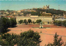 69 - Lyon - Place Bellecour - Statue équestre De Louis XIV - Colline De Fourvière - Flamme Postale Des Floralies Paris 1 - Other & Unclassified