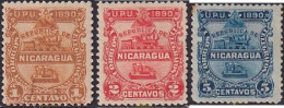 730731 HINGED NICARAGUA 1890 SERIE BASICA - Nicaragua