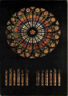 Art - Vitraux Religieux - Strasbourg - La Cathédrale - La Rosace - CPM - Voir Scans Recto-Verso - Schilderijen, Gebrandschilderd Glas En Beeldjes