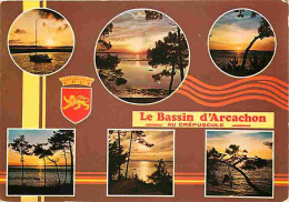 33 - Bassin D'Arcachon - Multivues - Coucher De Soleil - Blasons - CPM - Voir Scans Recto-Verso - Altri & Non Classificati