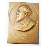 Medaille Plaque Louis PRUNIERES Jean CANORA,  Poète Lyrique Par E.BRECHOT - Firma's