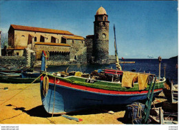 66 COLLIOURE Joyau De La Côte Vermeille L'Eglise Et Les Barques De Pêche Postée D'Argelès Sur Mer Sation Verte En 1980 - Collioure