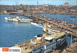 71949932 Istanbul Constantinopel Galata Bridge Neue Moschee Sueleymaniye  - Turkey