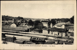 CPA Sainte Menehould Marne, La Gare - Autres & Non Classés