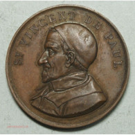 Médaille  Saint Vincent De Paul 1884 Par O. TROTIN - Firmen