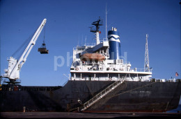 1982 SHIP VESSEL TANKER PUERTO CEUTA AFRICA ESPANA SPAIN 35mm AMATEUR DIAPOSITIVE SLIDE Not PHOTO No FOTO NB4138 - Diapositive