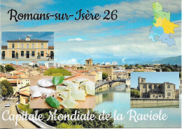 26 ROMANS-SUR-ISÈRE - Capitale Mondiale De La Raviole - Carte Géo De La Drome - Cpm - Vierge - - Romans Sur Isere