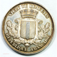 Médaille Argent, Expo Agricole Horticulture Et Scolaire Beauvais 1879 - Professionnels/De Société