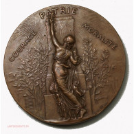 Médaille Courage Patrie Moralité, Gymnastique 1873 Par Alphée DUBOIS, Lartdesgents - Firmen