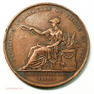 Médaille Exposition De VIENNE 1873 Par CAQUE, Lartdesgents - Profesionales/De Sociedad