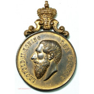 Médaille BELGIQUE LEOPOLD II Prix De Chevaux à  WAREGHEM 1904, Lartdesgents - Profesionales/De Sociedad