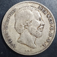 Netherlands 1/2 0.5 Gulden Willem III 1857 Fine - 1849-1890 : Willem III