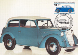 Germania Cartolina Maximum Con Tematica Auto D'epoca OPEL -OLIMPYA  1937 - Cars