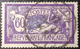 N°144 MERSON 60c Violet Et Bleu. Cachet De 1921 à Cambrai - 1900-27 Merson