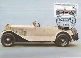 Germania Cartolina Maximum Con Tematica Auto D'epoca MERCEDES TOURENWAGEN - Voitures