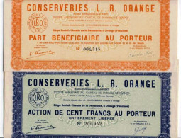 CONSERVERIES L.R. ORANGE (2 Titres) - Agricultura
