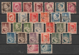 1945 -  Roi Mihai (papier De Guerre) Mi No 932y-970y - Used Stamps