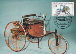 Germania Cartolina Maximum Con Tematica Auto D'epoca BENZ PATENT MOTORWAGEN - Autos