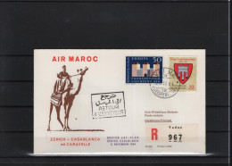 Schweiz Luftpost FFC  Air Maroc 1.11.1964 Zürich - Casablanca - Premiers Vols