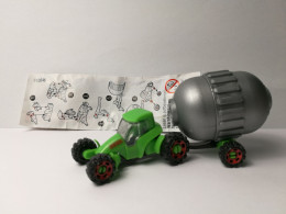Kinder :  610546   Kraftpakete Im Einsatz 2001 - Traktor Mit Anhänger - Ohne Silbermalung + BPZ - Steckfiguren