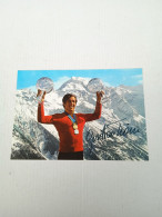 CARTOLINA: GUSTAVO TONI VIONCITORE DELLA COPPA DEL MONDO DI SCI 1971-72 - SIGNED - Wintersport