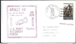 US Space Cover 1969. "Apollo 10" Recovery. USS Chipola - USA