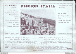 Br633 Cartolina Alassio Pension Italia Pieghe Piega Centrale Savona Liguria - Savona