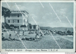 Br632 Cartolina Borghetto S.spirito Spiaggia E Casa Marina  Savona Liguria - Savona